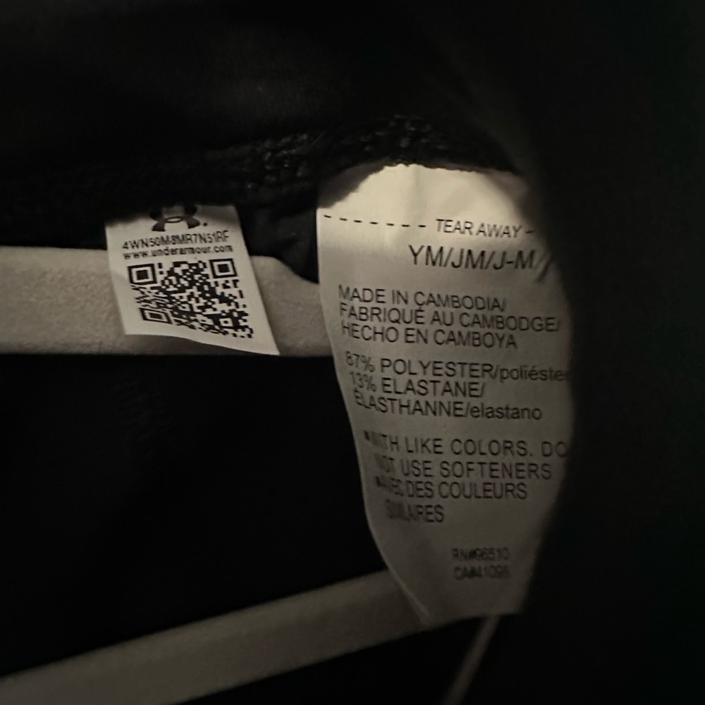 NWT Under Armour Youth Woven Sportswear Pants | Black | Size YM - Picture 7 of 7